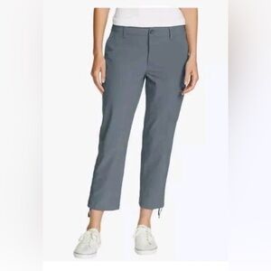 Eddie Bauer Ripstop Crop Pants Size 18 Gray NWT